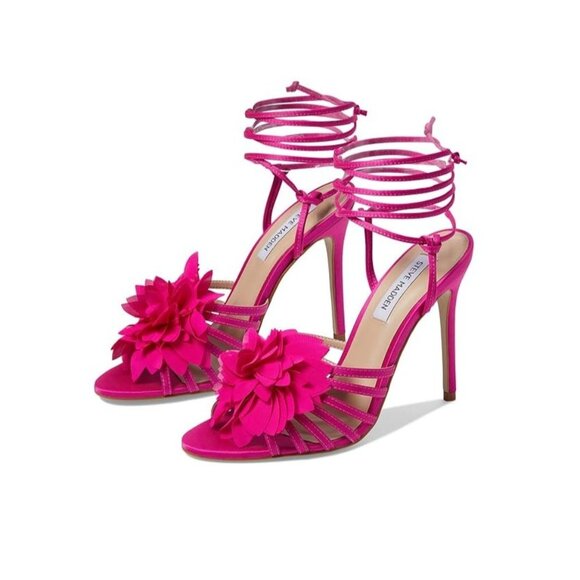Steve Madden Jolisa Women's Heel Shoes Fuchsia Satin Size 8.5 - Picture 1 of 9